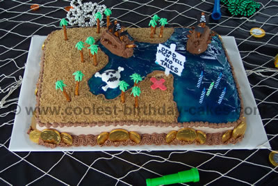 Treasure Island Pirate Birthday Cake