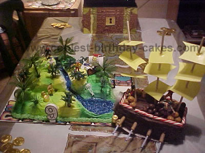 Treasure Island Pirate Birthday Cake