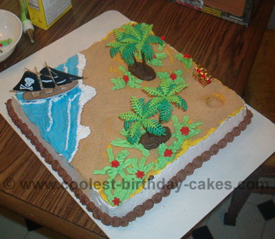 Treasure Island Pirate Birthday Cake