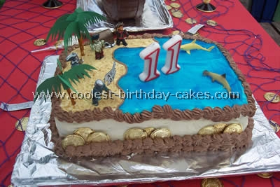 Treasure Island Pirate Birthday Cake