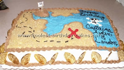 Treasure Island Pirate Birthday Cake