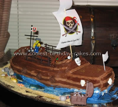 Homemade Pirate Ship Cake