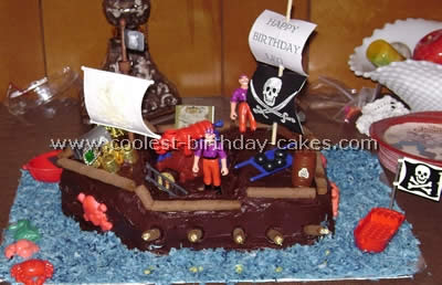 Homemade Pirate Ship Cake