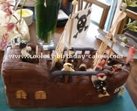 Homemade Pirate Ship Cake