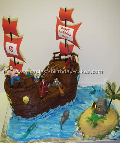 Homemade Pirate Ship Cake