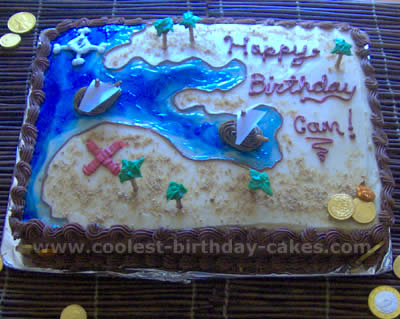 Treasure Map Pirate Cake