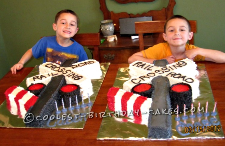 Seeing Double Railroad Crossing Gate Cakes