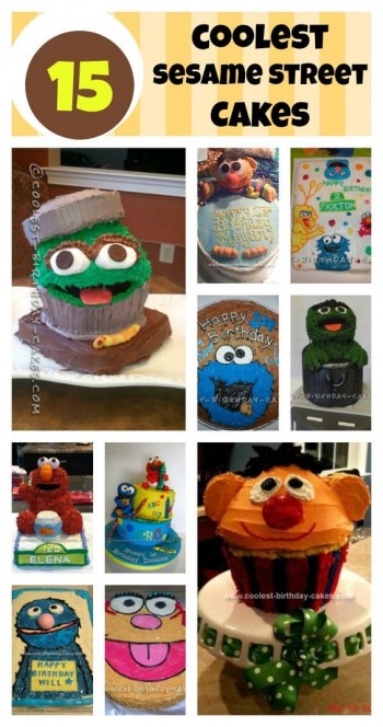 Sesame Street Cake Collage