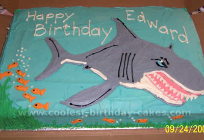 Shark Picture Birthday Cake