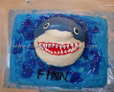 Shark Picture Birthday Cake