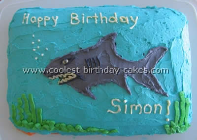 Shark Picture Birthday Cake