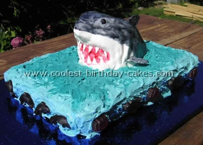 Shark Picture Birthday Cake