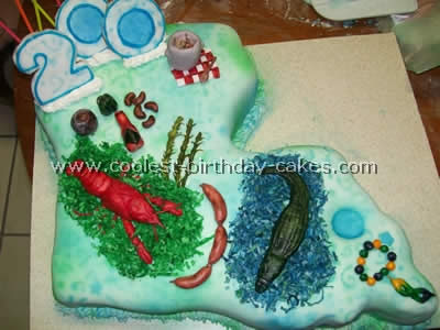 Map-Shaped Special Occasion Cake