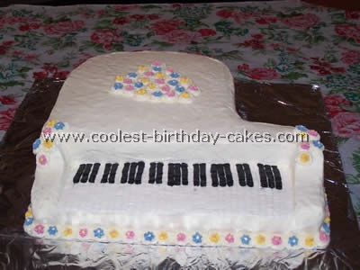 Piano-Shaped Cake