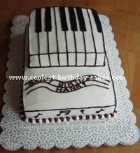 Piano-Shaped Cake