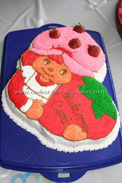 Strawberry Shortcake Kids Birthday Cake Idea