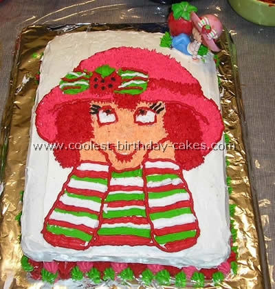 Strawberry Shortcake Kids Birthday Cake Idea