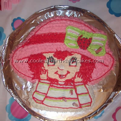 Strawberry Shortcake Kids Birthday Cake Idea