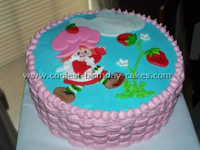 Strawberry Shortcake Kids Birthday Cake Idea