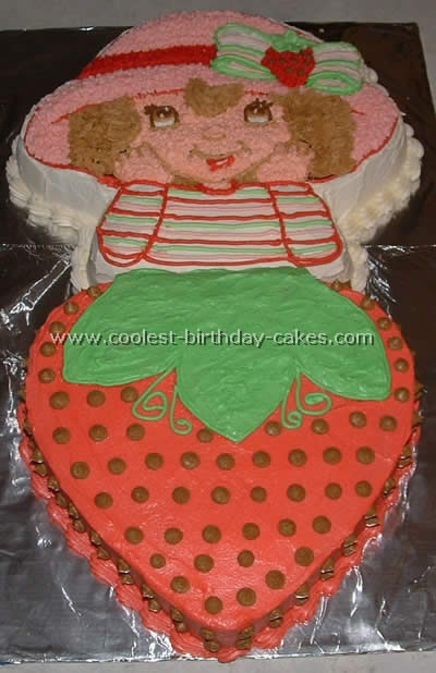 Strawberry Shortcake Kids Birthday Cake Idea