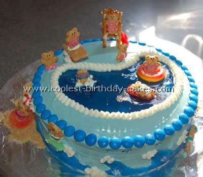 Pool Party Cake - Decorated Cake by DeliciousDeliveries - CakesDecor