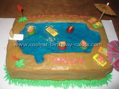 Coolest Swimming Pool Cake Photos and Decorating Tips