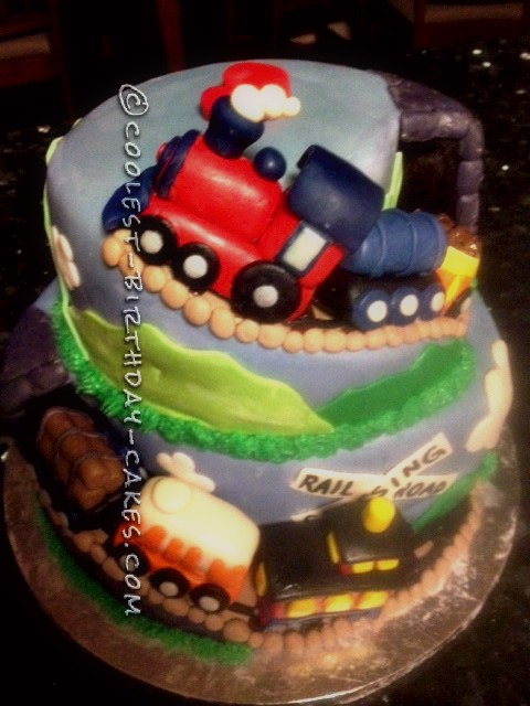 On Top of the World Train Cake
