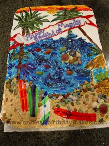 Beach Theme Kid Birthday Cake