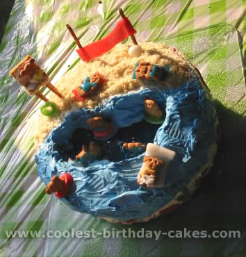 Beach Theme Kid Birthday Cake