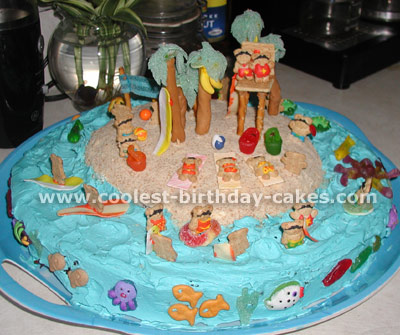 Beach Theme Kid Birthday Cake