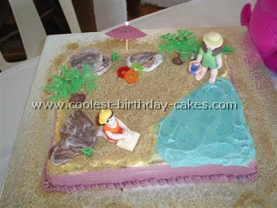 Beach Theme Kid Birthday Cake