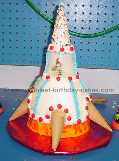 Rocket-Shaped Cake