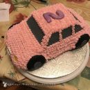 Cute, Pink Car Cake for a 2 Year Old Girl