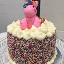 Adorable Pink Unicorn Sprinkle Cake