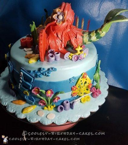 little mermaid cake topper