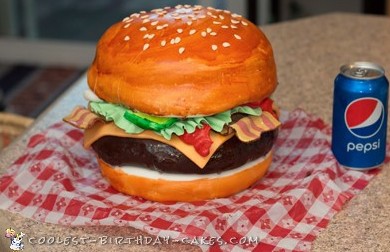 Coolest Homemade Burger Cake