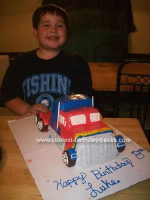 Coolest 18 Wheeler Transformers Birthday Cake