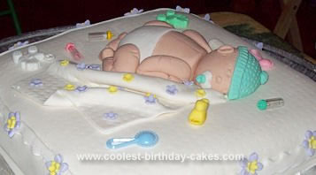 Coolest Homemade 3D Sleeping Baby Cake