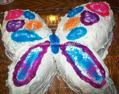 Cool Homemade Colorful Butterfly Birthday Cake