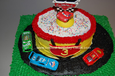 Coolest Disney CARS Race Track Cake