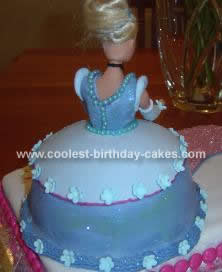 Cute Homemade Cinderella Cake for a 4 Year Old