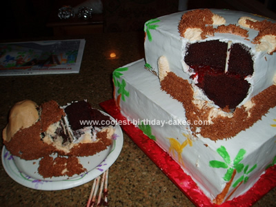 Coolest Homemade Curious George Cake With Banana Smash Cake