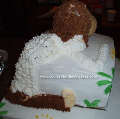 Coolest Homemade Curious George Cake With Banana Smash Cake
