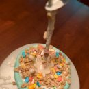 Anti-Gravity Cereal Birthday Cake!