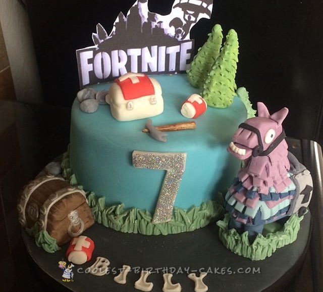 Coolest Fortnite Birthday Cake