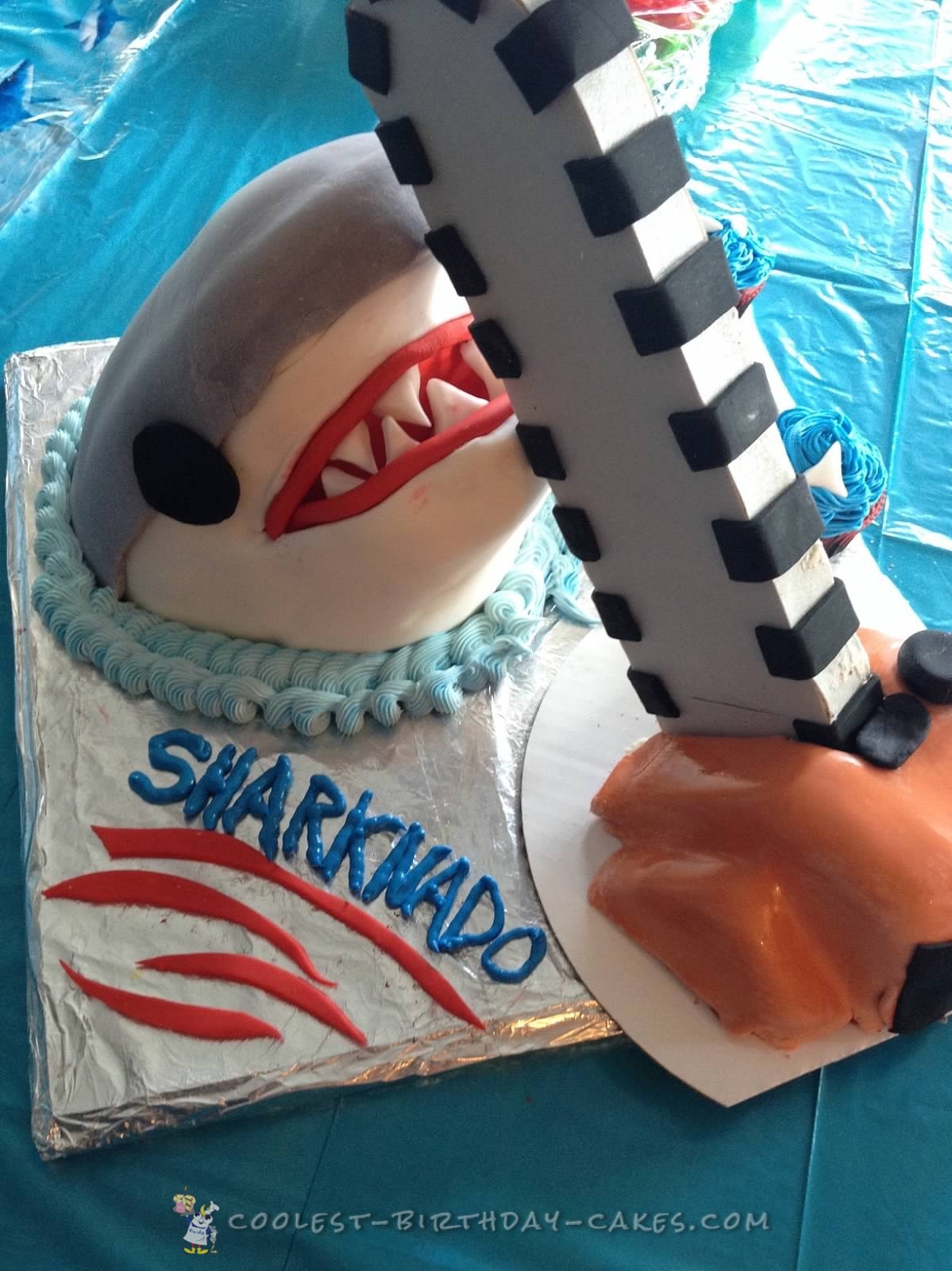 Sharknado cake!