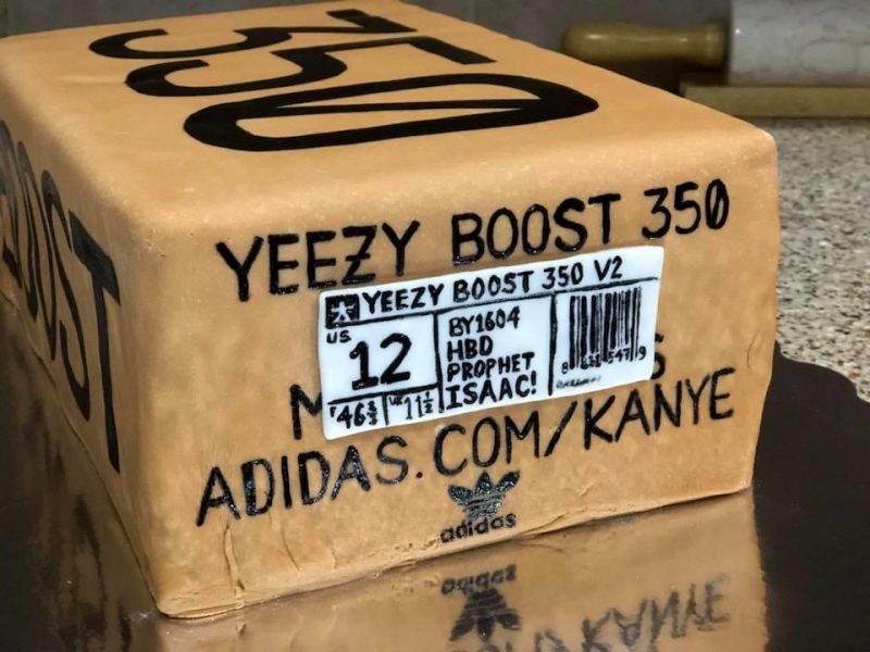 Yeezy Boost sneaker and Box Cake