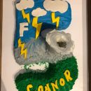 Awesome F5 Tornado cake for 5 yr old weather enthusiast!