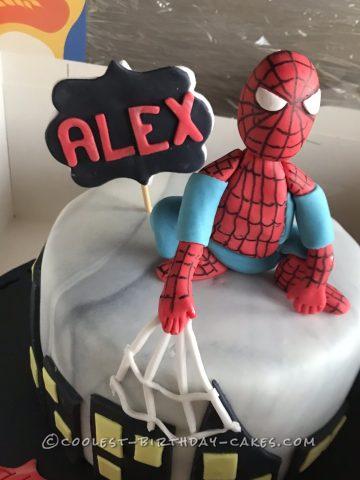 Cool Spiderman Theme Cake