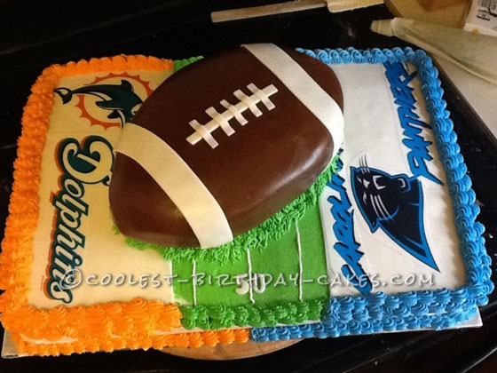 Dolphin’s vs Panthers Football Cake